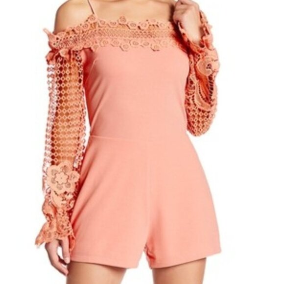 Blush Crochet Romper - Picture 1 of 4